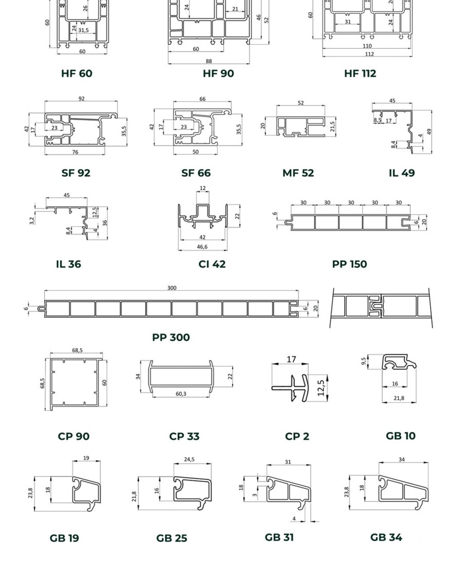Profil sliding & list kaca YUPIVISI