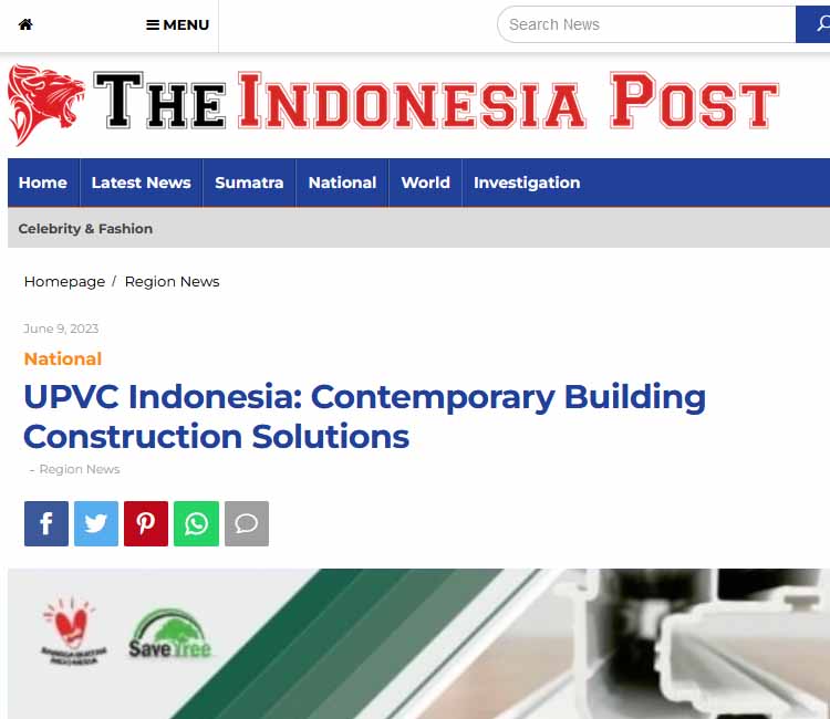 Tangkapan liputan The Indonesia Post tentang UPVC Indonesia